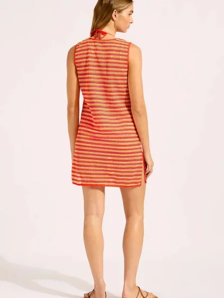 Seafolly sukienka plażowa Calypso Mini Cover Up pomarańczowa