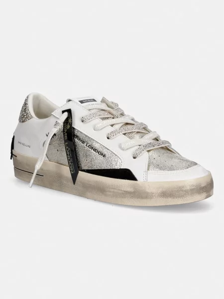 Crime London DELUXE sneakers pentru femei din piele alb