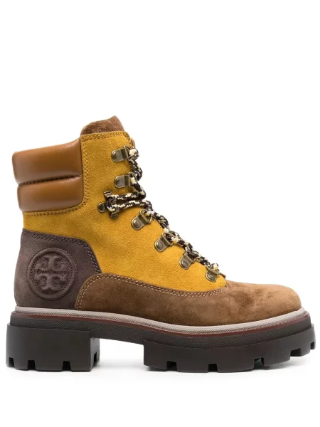 Cizme scurte Tory Burch din piele maro