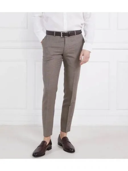 Oscar Jacobson de lână pantaloni denz maro