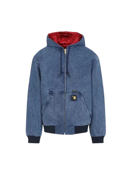Kurtka Carhartt Wip z kamieniami płócienna czerwona