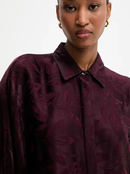 Классическая ошейниковый рубашка Answear.lab бордовая