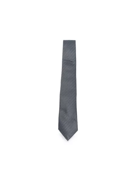 Krawat Giorgio Armani wiązany szary