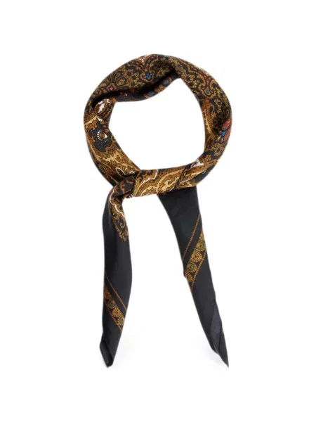 Fular Sandro cu imagine cu model paisley negru