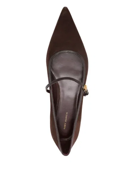 Balerini Tory Burch din piele de căprioară