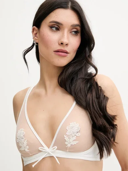 Сутиен Scandale от полупрозрачна материя бяло