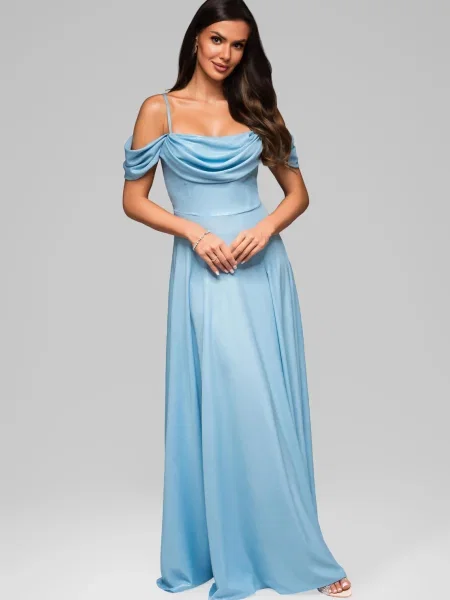 Rochie de seară Edoti de costum albastru