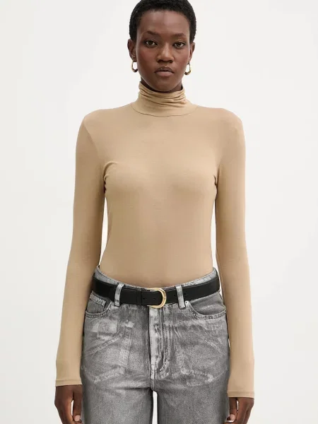 Блуза с дълги ръкави Weekend Max Mara MULTIF бежово