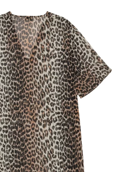 Rochie Ganni cu imagine cu model leopard de costum