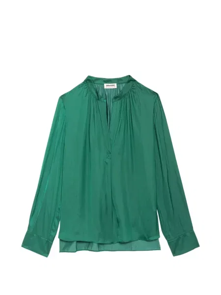 Bluză Zadig&voltaire din satin verde