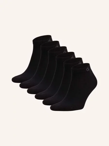 Calvin Klein Sneaker Ponožky 6 Párů V Balení černá
