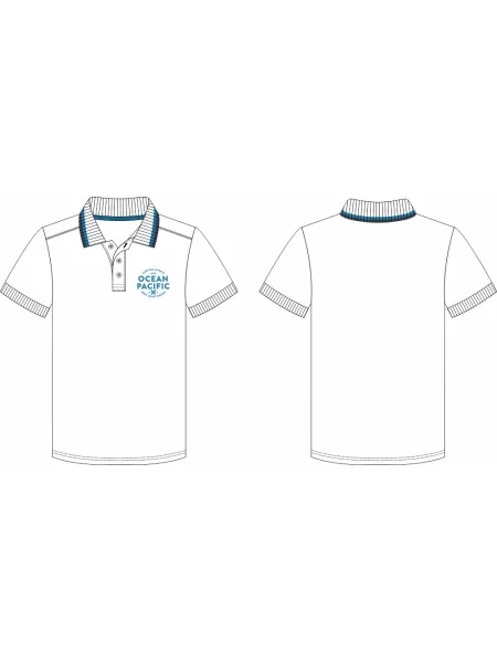 Tricou polo Ocean Pacific alb