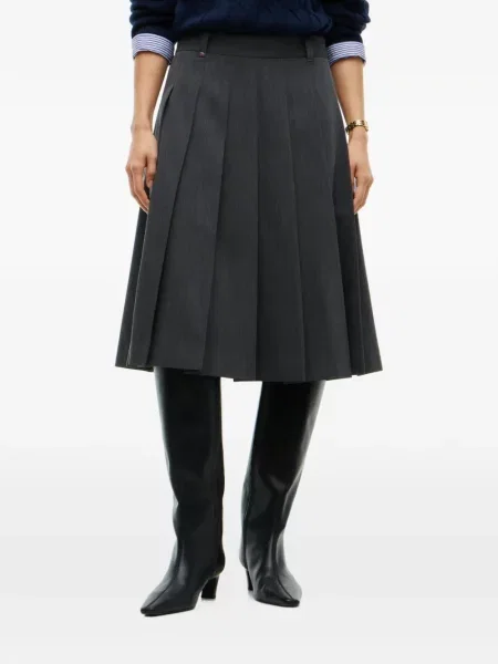 Fustă midi Tommy Hilfiger gri