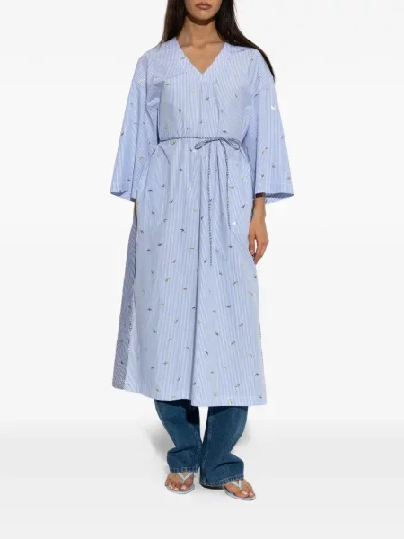 Rochie midi Munthe cu dungi cu imagine albastru