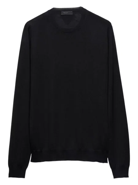 Pulover Prada cu decolteu rotund negru