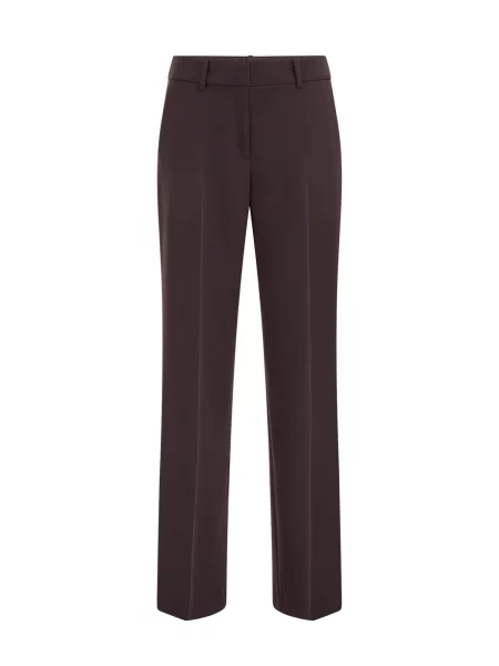 WE Fashion Pantaloni cu dungă ciocolatiu