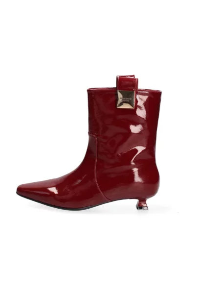 Buty do kostki Marc Ellis skórzane czerwone