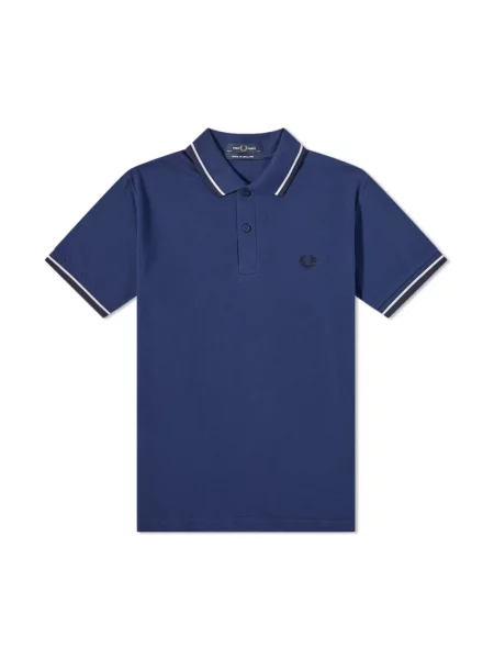 Koszulka polo Fred Perry z paskiem niebieska