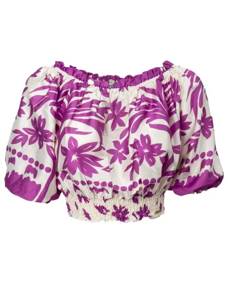Influencer Top orhideja / volneno bela
