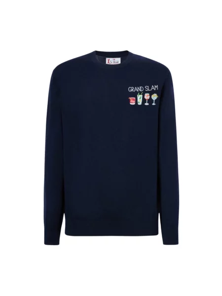 Sweter Mc2 Saint Barth wełniany niebieski