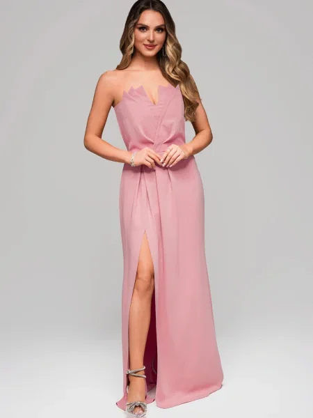 Rochie de seară Edoti de costum roz