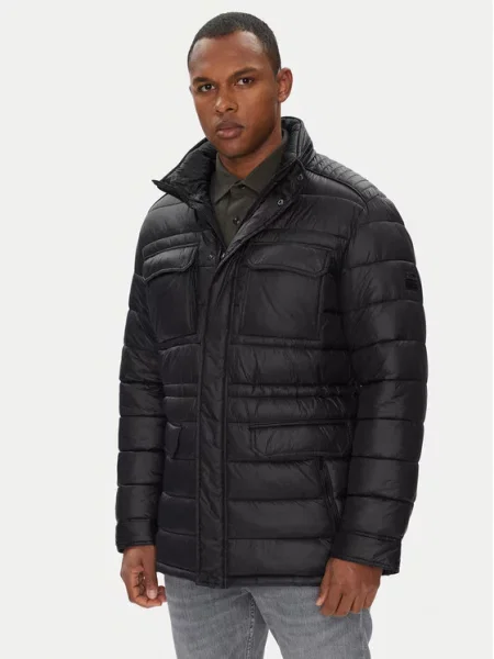 Prehodna jakna KARL LAGERFELD črna