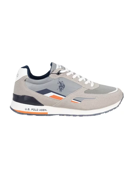 Sneakersy U.s Polo Assn. skórzane szare