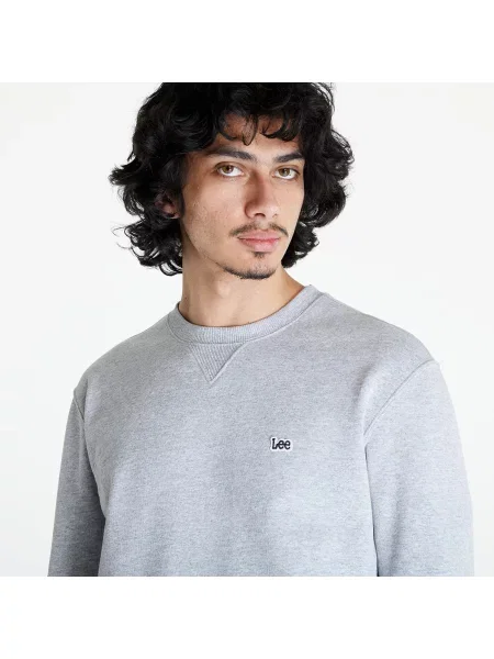 Φούτερ Lee Plain Crew Sweatshirt Grey Mele L γκρι