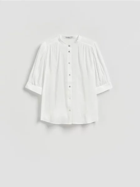 Reserved Cămașă cu mânecă scurtă alb