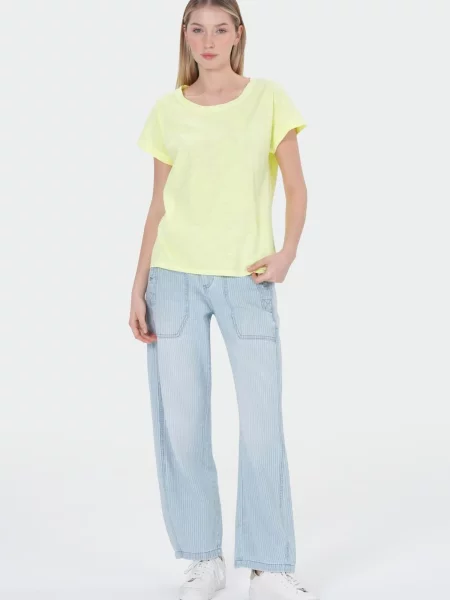 M.O.D MIRACLE OF DENIM Tricou neon galben
