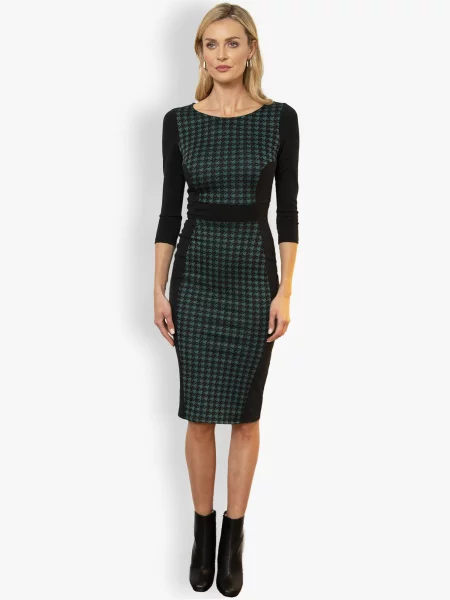 HotSquash Rochie mulate verde negru