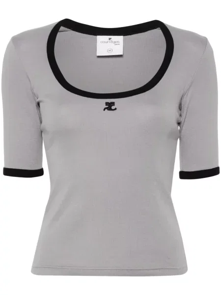 Tricou Courreges gri