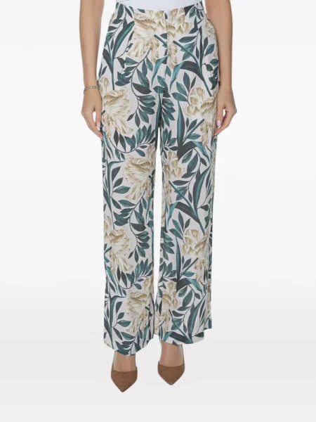 Pantaloni Ted Baker cu model floral cu imagine alb