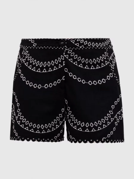 Шорти Drea з льоном з вишивкою Charo Ruiz чорні