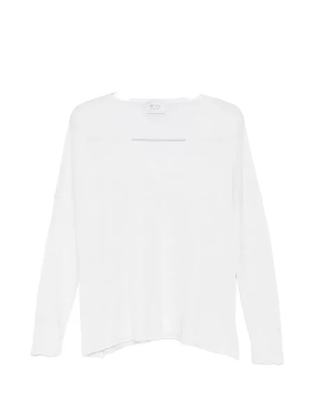 Pulover Beyou cu decolteu în V alb