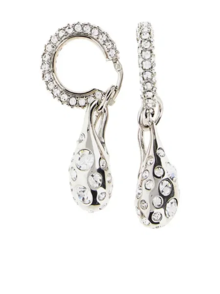 Cercei Marni de cristal argintiu