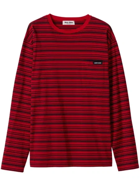 Tricou Miu Miu din jerseu roșu