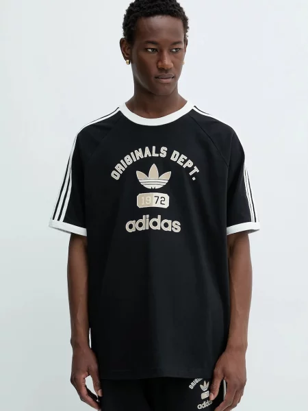 Тениска Adidas Originals на райета черно