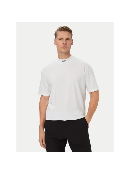 BOSS Póló Tee Collar Relaxed Fit fehér