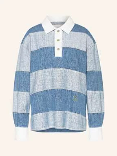 Closed Džínové Rugbyové Tričko tmavě / tmavě modrá