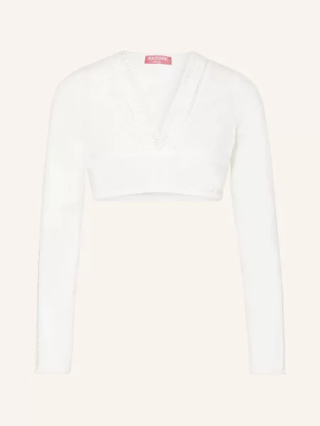 Krüger Bluzka Bawarska Z Koronką weiss