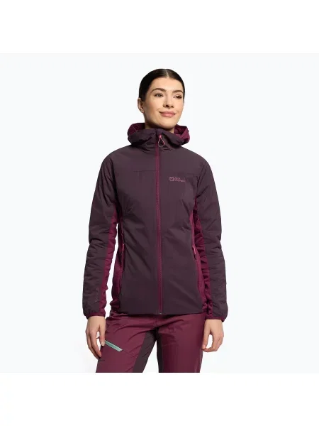 Jack Wolfskin lyžařská bunda Alpspitze Ins Hoody fialová