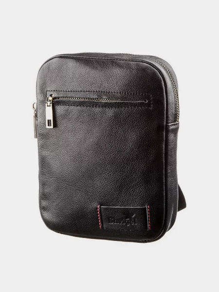 Кожаная сумка кросс-боди Shvigel черная