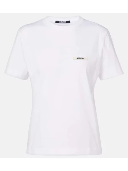 Tricou Jacquemus din jerseu alb