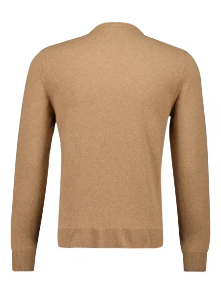 Pulover Piacenza Cashmere din cașmir cu decolteu în U maro