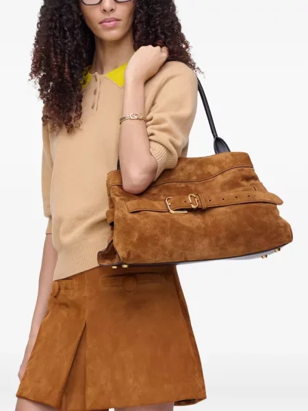 Велурен колан Marc Jacobs кафяво