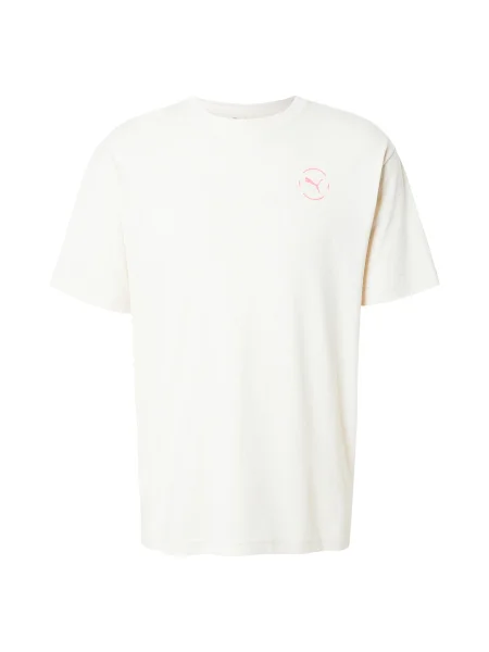 PUMA Tricou funcțional Run Club roz zmeură / negru / lână alb