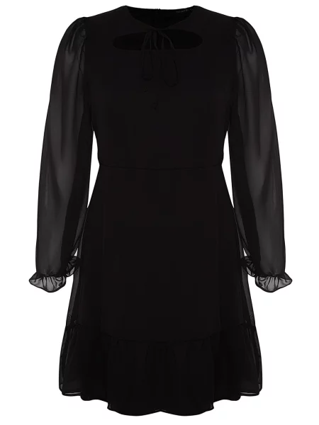 Rochie mini Trendyol țesută negru