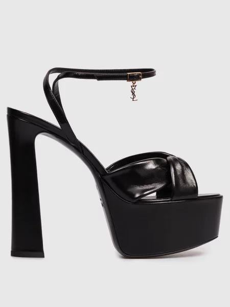 Шкіряні босоніжки FRANCIANE Saint Laurent чорні