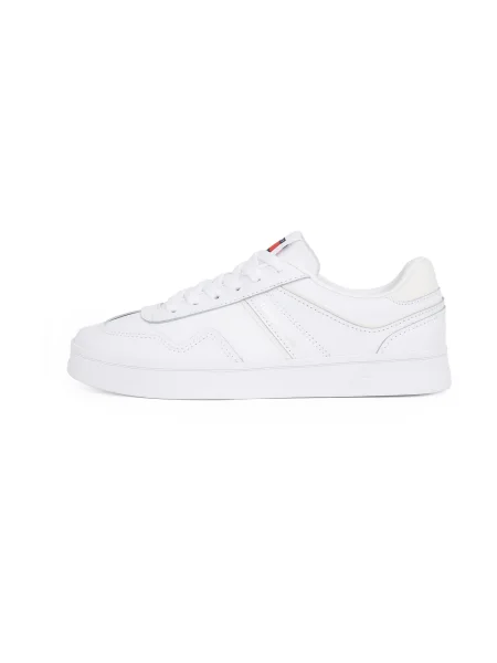 Bőr sportcipő Tommy Jeans fehér